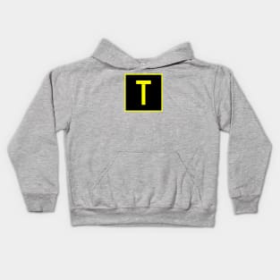 T - Tango - FAA taxiway sign, phonetic alphabet Kids Hoodie